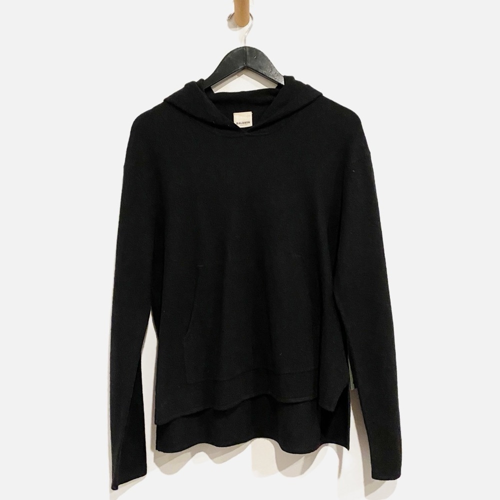 NWT Baldwin Kansas City Zoey Wool Hoodie in Black‎ Size Small